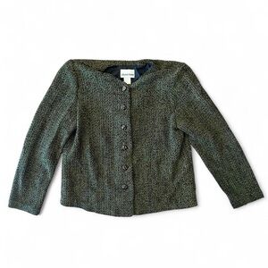 Vintage Robyne Faune olive knit button-up Cardigan Medium